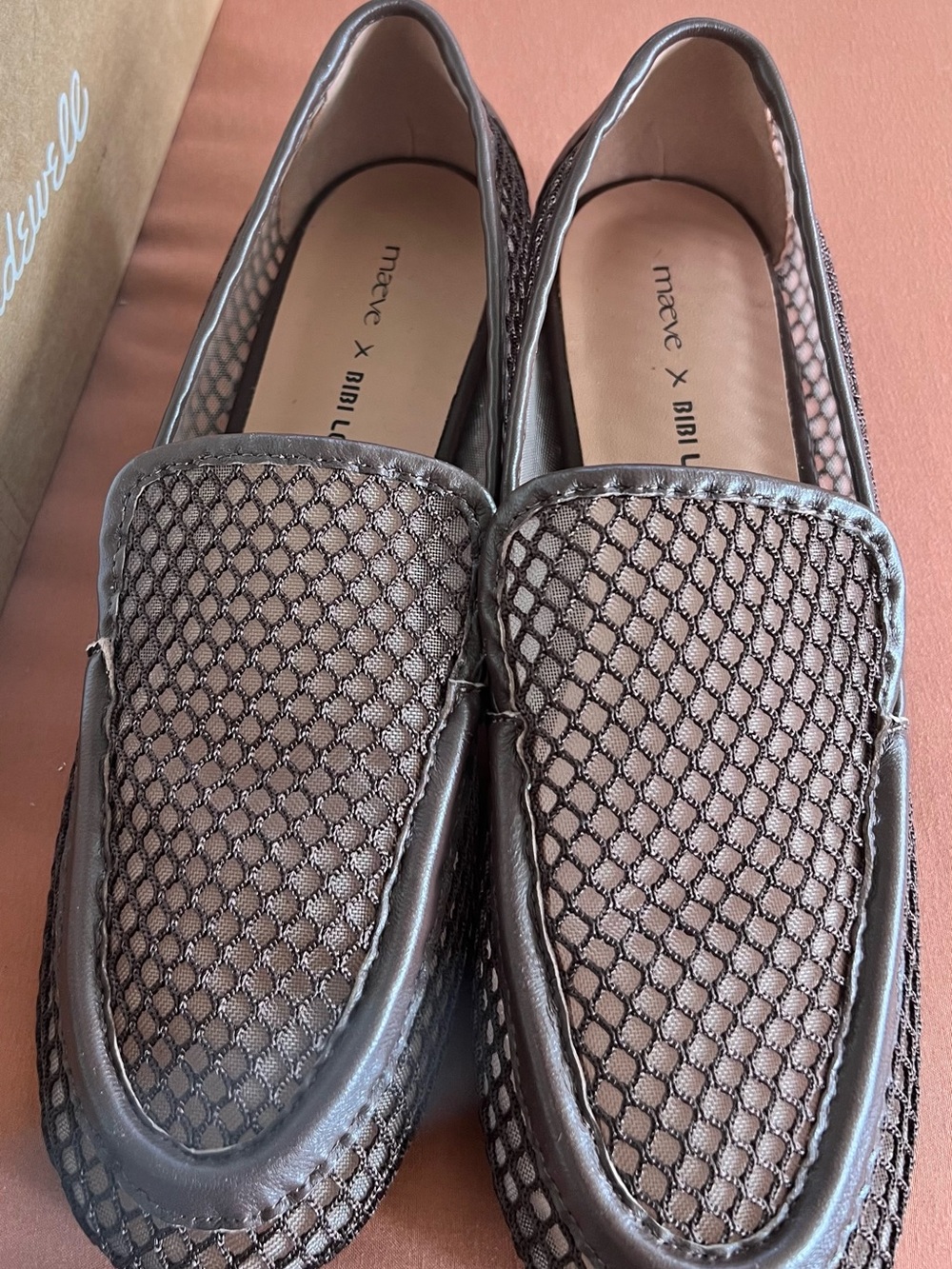 Maeve x BIBI Brown Mesh Loafers for Women